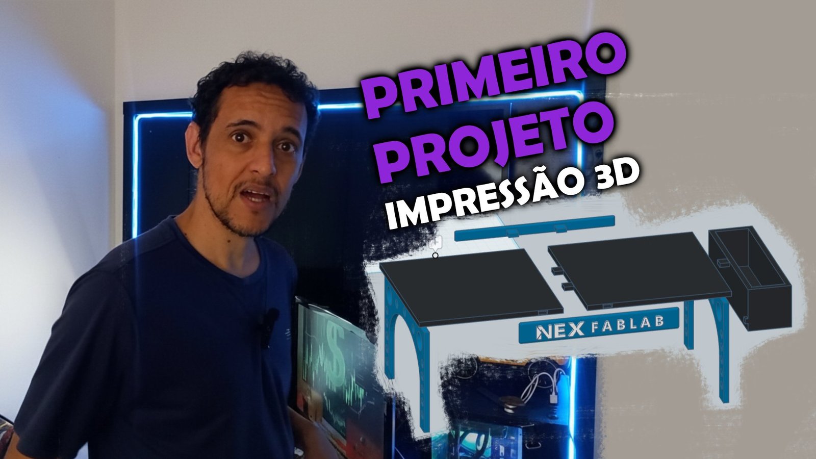 PRIMEIRO PROJETO PARA IMPRESSÃO 3D - SUPORTE PARA MONITOR - TINKERCAD