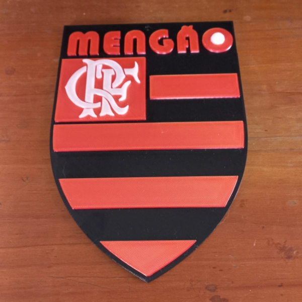 Galeria Escudo Decorativo Mengão em Impressão 3D – Placa de Parede