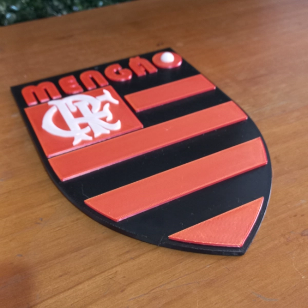 Galeria Escudo Decorativo Mengão em Impressão 3D – Placa de Parede
