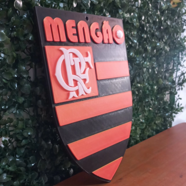Galeria Escudo Decorativo Mengão em Impressão 3D – Placa de Parede