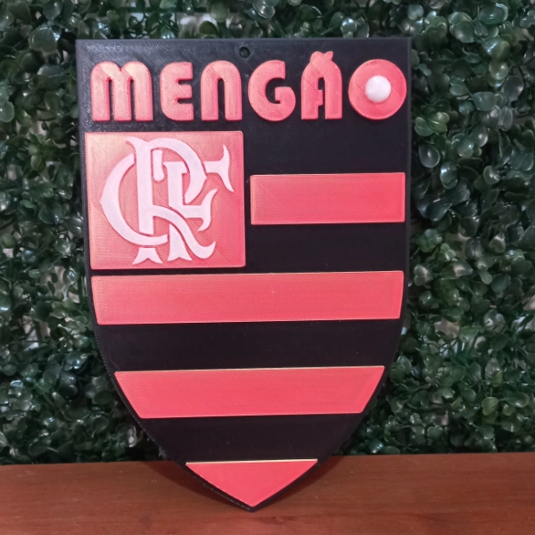 Galeria Escudo Decorativo Mengão em Impressão 3D – Placa de Parede