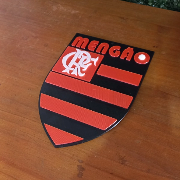Escudo Decorativo Mengão em Impressão 3D – Placa de Parede