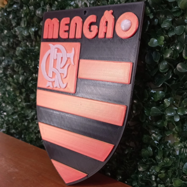 Galeria Escudo Decorativo Mengão em Impressão 3D – Placa de Parede