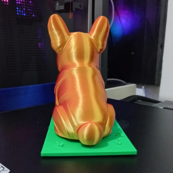 Galeria Escultura Buldogue Francês Personalizada com Nome em Impressão 3D