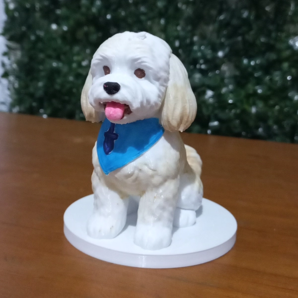 Estatueta Pet Personalizada em Impressão 3D – Pintada à Mão