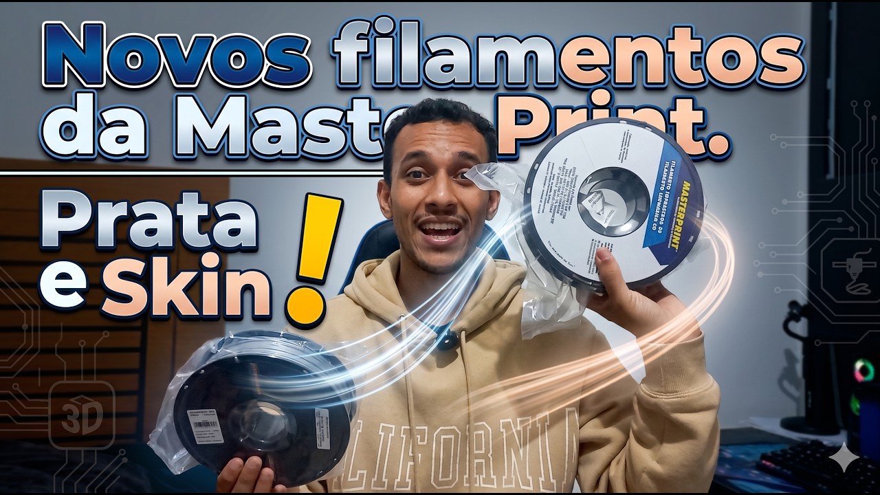 ABRINDO E TESTANDO OS FILAMENTOS MASTERPRINT PRATA E SKIN