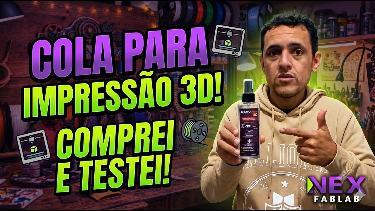 COLA FIXADOR SPRAY PARA IMPRESSÃO 3D MAXXGRIP - COMPREI E TESTEI