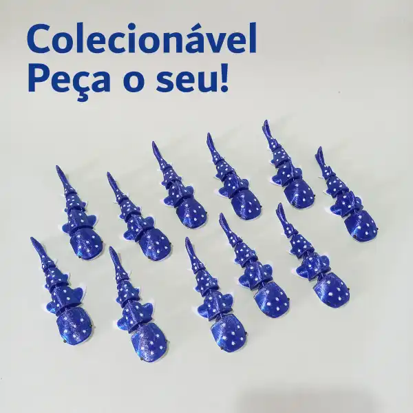 Galeria Tubarão Baleia Articulado com Furo para Chaveiro