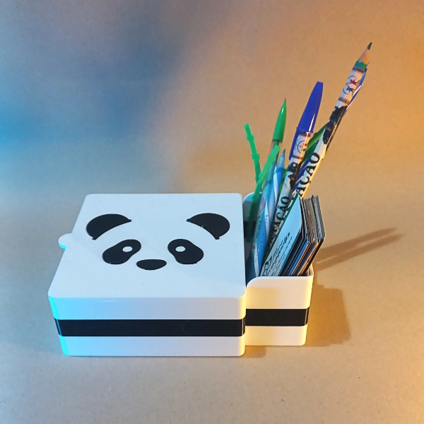 Galeria Organizador de Mesa Panda – Porta-Objetos e Porta-Canetas Criativo