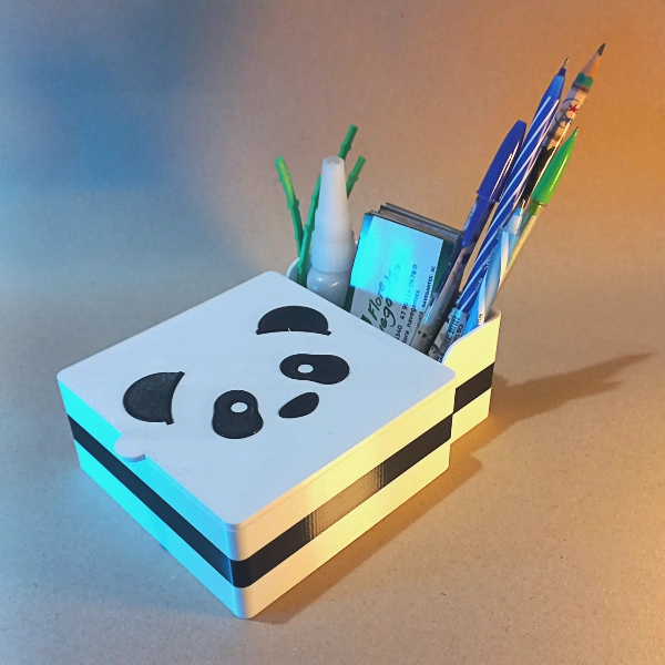 Galeria Organizador de Mesa Panda – Porta-Objetos e Porta-Canetas Criativo